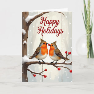 Tender Winter Bird Karte
