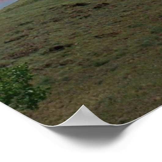 Tenderfoot Hill mit US-Flagge Poster (Ecke)