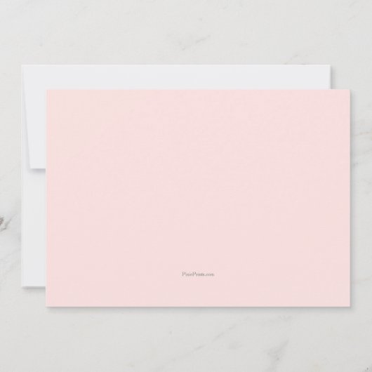 Tenderness Pink Geburtsankündigung Ankündigung (Rückseite)