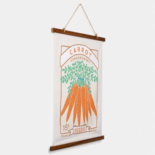 Tendersweet Karottenfutter Wandteppich Mit Holzrahmen (Gewinkelt)