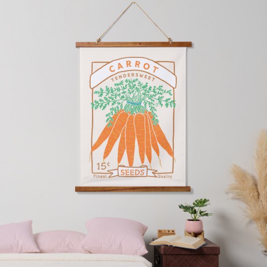 Tendersweet Karottenfutter Wandteppich Mit Holzrahmen (Schlafzimmer)