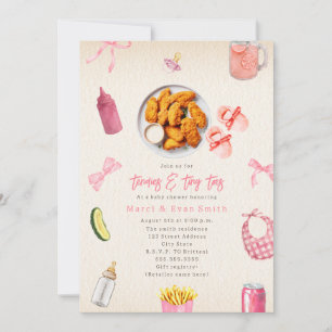 Tendies Tiny Toes Chicken Tender Mädchen Baby-Part Einladung
