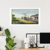 Tending tea plants (w/c on paper) poster (Heimbüro)