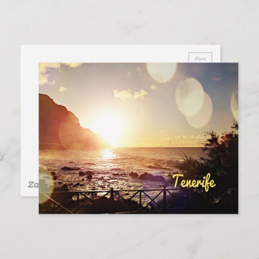 Tenerife Abend Lights Postkarte (Vorne/Hinten)