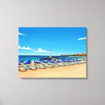 Tenerife beach view canvas print