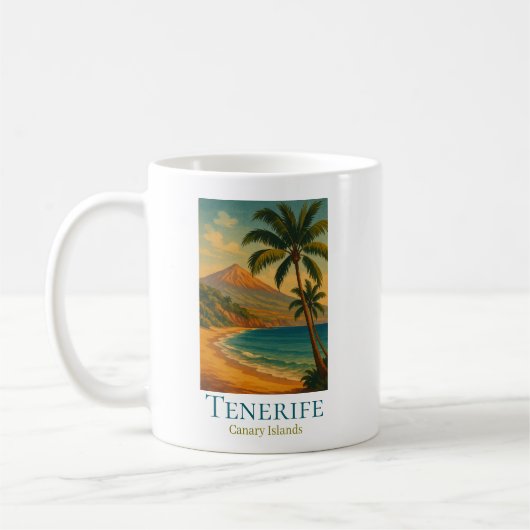 Tenerife Canary Islands Mount Teide Spanish Island Kaffeetasse (Links)