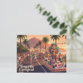 Tenerife Karneval Spanien Postkarte (Stehend Vorderseite)