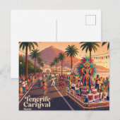 Tenerife Karneval Spanien Postkarte (Vorne/Hinten)