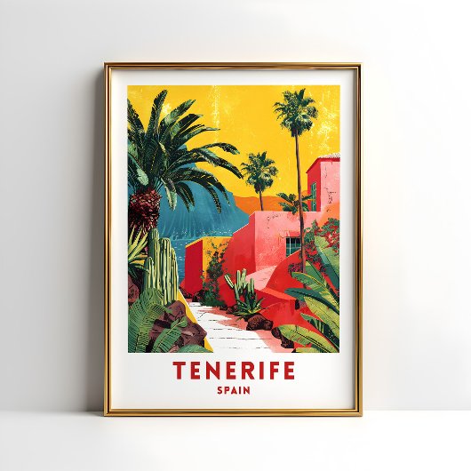 Tenerife Spanien Reiseplakat Wandkunst Poster