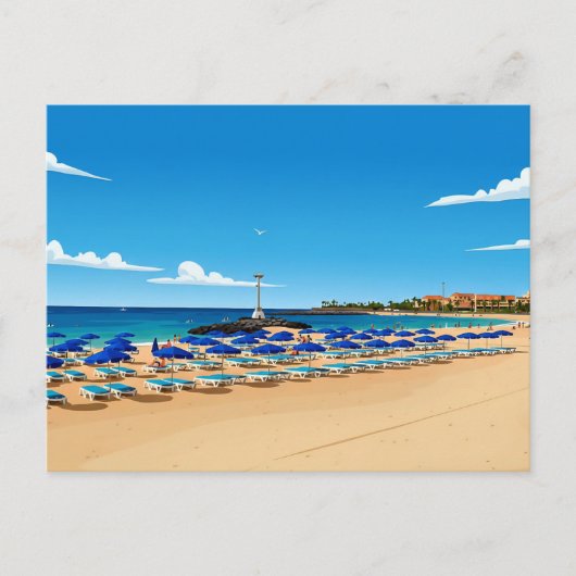 Tenerife Strandansicht Postkarte (Vorderseite)