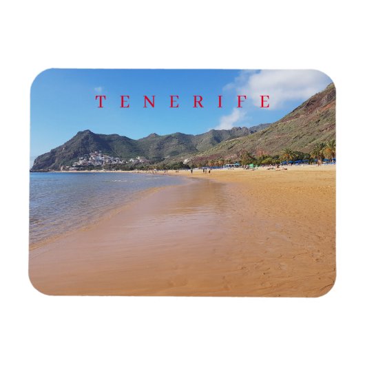 Tenerife Teresitas Beach View Kühlschrankmagnet Magnet (Horizontal)