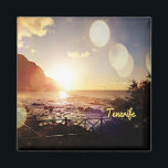 Teneriffa, Abend Magnet<br><div class="desc">Teneriffa, Spanien, Kanarieninseln, Reisen, Ferien, Sonnenlicht, Abend, Sonnenuntergang, Strand, Himmel, Wolken</div>