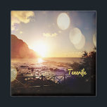 Teneriffa, Abend Magnet<br><div class="desc">Teneriffa, Spanien, Kanarieninseln, Reisen, Ferien, Sonnenlicht, Abend, Sonnenuntergang, Strand, Himmel, Wolken</div>