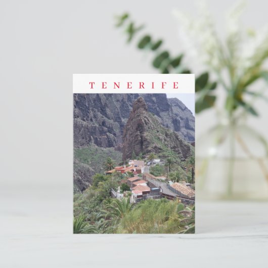 Teneriffa Aussicht auf die Postkarte von Masca (Stehend Vorderseite)
