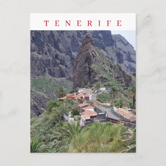 Teneriffa Aussicht auf die Postkarte von Masca (Vorderseite)