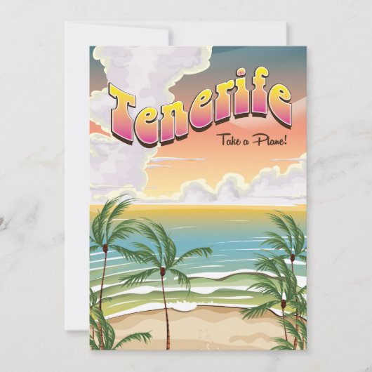 Teneriffa Beach Holiday Poster Feiertagskarte (Vorderseite)