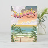 Teneriffa Beach Holiday Poster Feiertagskarte (Stehend Vorderseite)
