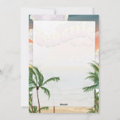 Teneriffa Beach Holiday Poster Feiertagskarte (Rückseite)