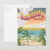 Teneriffa Beach Holiday Poster Postkarte (Vorne/Hinten)