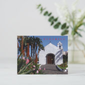 Teneriffa Blick auf die kleine Kirche Postkarte (Stehend Vorderseite)