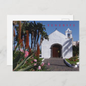 Teneriffa Blick auf die kleine Kirche Postkarte (Vorne/Hinten)
