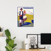 Teneriffa, einige Dorfbewohner, Spanien, Vintag Poster (Heimbüro)