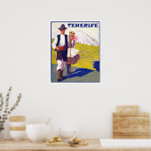 Teneriffa, einige Dorfbewohner, Spanien, Vintag Poster (Küche)