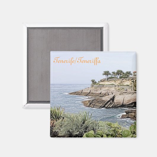 Teneriffa, gestrichen magnet (Vorderseite/Rückseite)