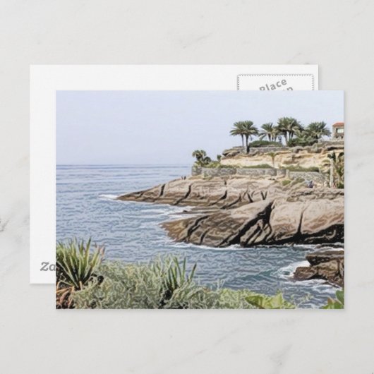 Teneriffa, gestrichen postkarte (Vorne/Hinten)