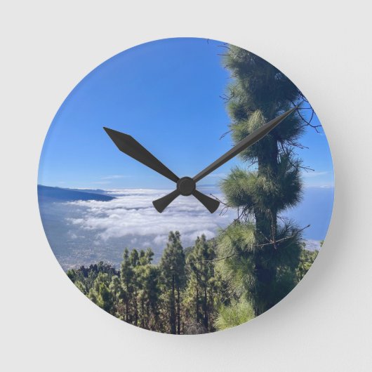 Teneriffa-Glückspilze. Runde Wanduhr (Vorderseite)