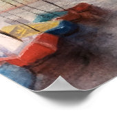 Teneriffa, Hafen WATERCOLOR Poster (Ecke)