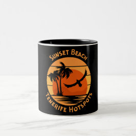 Teneriffa Hotspots Retro-Kaffeemugs Zweifarbige Tasse