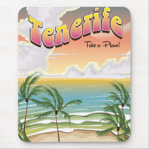 Teneriffa Kanarische Insel Reiseplakat Mousepad