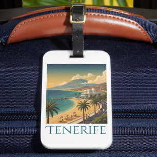 Teneriffa Kanarische Inseln Vintage Küstenreise  Gepäckanhänger