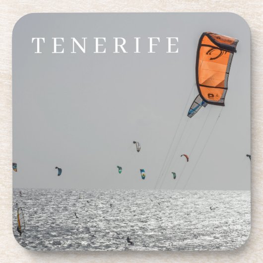 Teneriffa Kitesurfer mit Blick auf Untersetzer (Vorderseite)