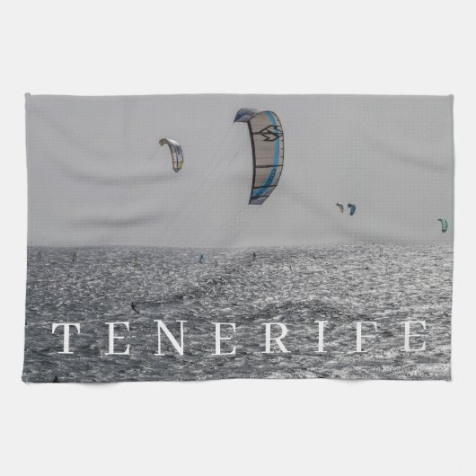 Teneriffa Kitesurfer Teetuch Geschirrtuch (Horizontal)