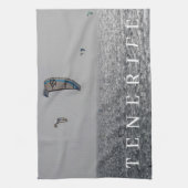Teneriffa Kitesurfer Teetuch Geschirrtuch (Vertikal)