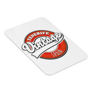 Teneriffa-Spacke-Logo im Vintagen Stil Magnet
