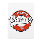 Teneriffa-Spacke-Logo im Vintagen Stil Magnet (Vertikal)
