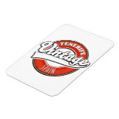 Teneriffa-Spacke-Logo im Vintagen Stil Magnet (Linke Seite)