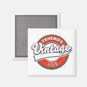Teneriffa-Spacke-Logo im Vintagen Stil Magnet (Vorderseite/Rückseite)