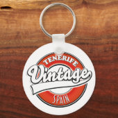 Teneriffa-Spacke-Logo im Vintagen Stil Schlüsselanhänger (Rückseite)