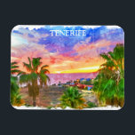Teneriffa Spanien Kanarische Inseln Vintage Reise Magnet<br><div class="desc">Schöne Bilder von Teneriffa,  die die phantastische Landschaft der Kanarischen Insel zeigen. Arbeitet gut als Souvenir und Geschenk Idee.</div>