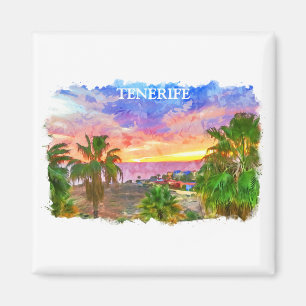 Teneriffa Spanien Kanarische Inseln Vintage Reise Magnet