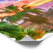 Teneriffa Spanien Kanarische Inseln Vintage Reise Poster (Ecke)