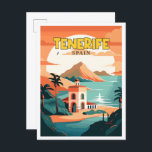 Teneriffa Spanien Vintage Illustration Postkarte<br><div class="desc">Teneriffa Spanien Vintage</div>