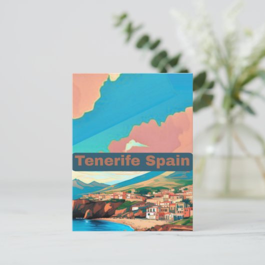 Teneriffa Spanien Wandern neben dem Wasser Postkarte (Stehend Vorderseite)