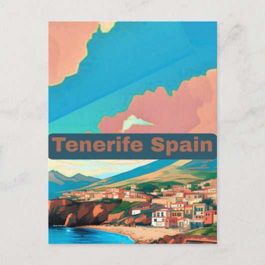 Teneriffa Spanien Wandern neben dem Wasser Postkarte (Vorderseite)