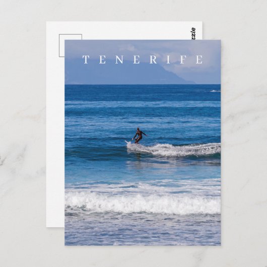 Teneriffa-Surfaussicht auf der Postkarte (Vorne/Hinten)