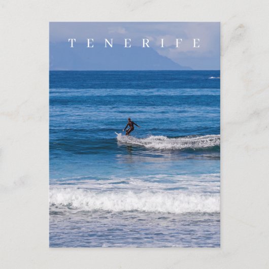 Teneriffa-Surfaussicht auf der Postkarte (Vorderseite)